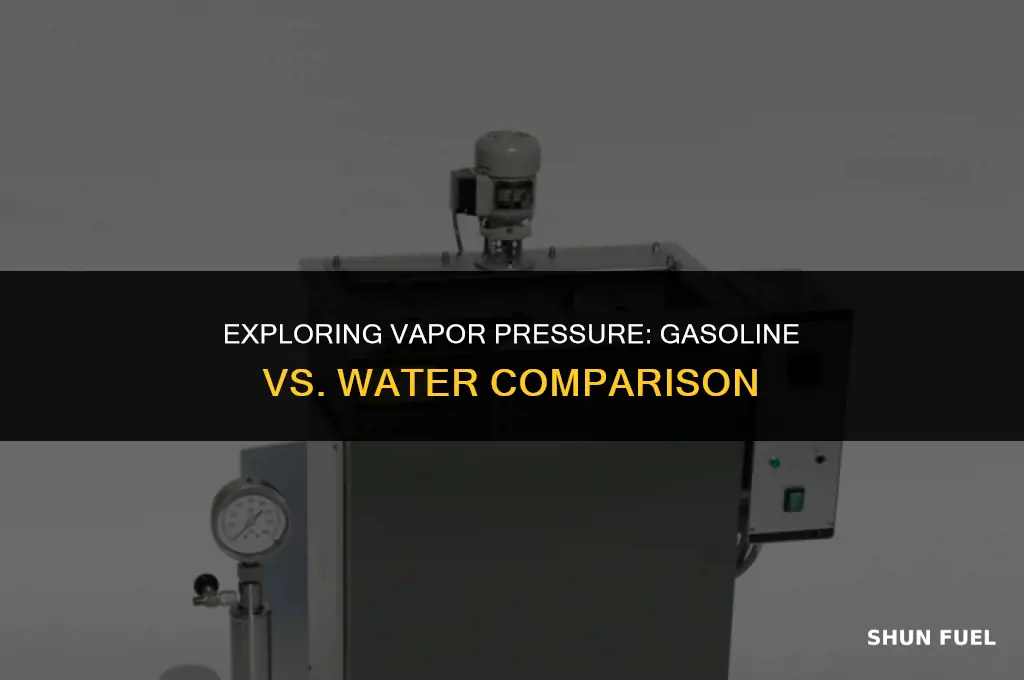 does gasoline have a higher vapor pressure than water