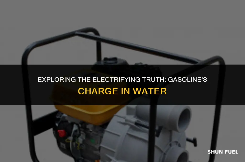 does gasoline have an electric charge when disovled in water