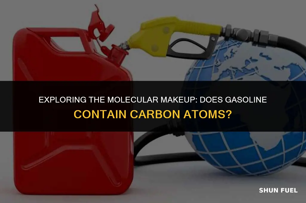 does gasoline have carbon atoms