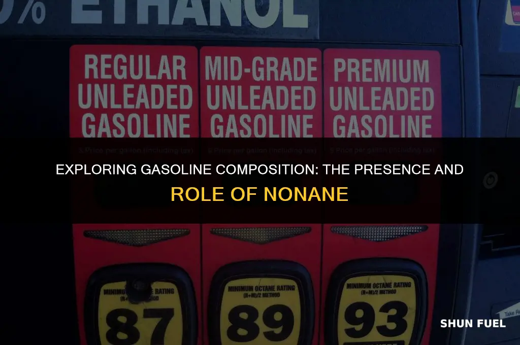 does gasoline have nonane