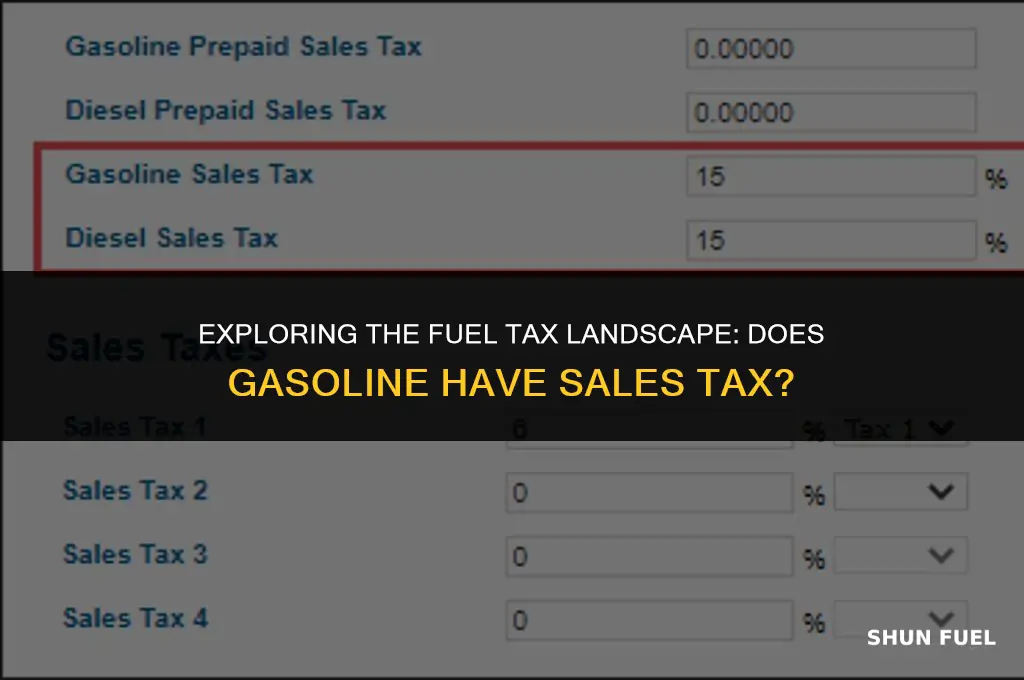 does gasoline have sales tax