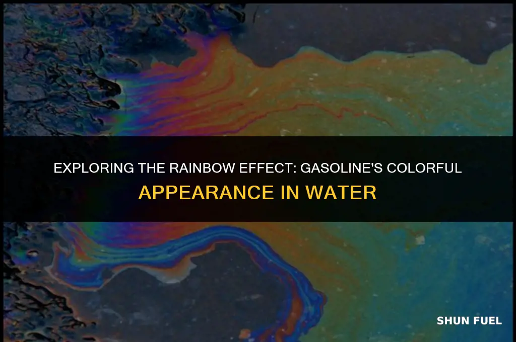 does gasoline look colorful in watee