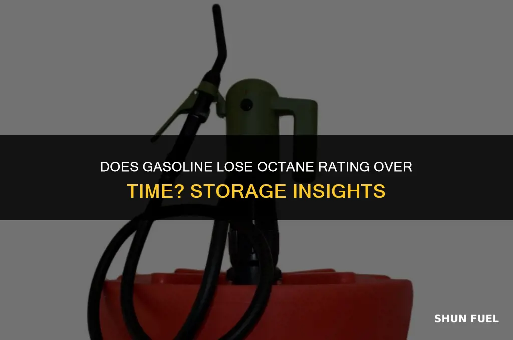 does gasoline loose octane rating in storage