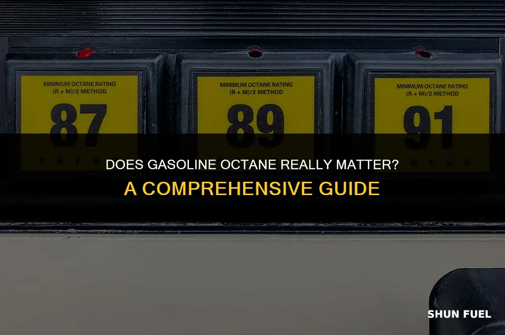 does gasoline octane matter