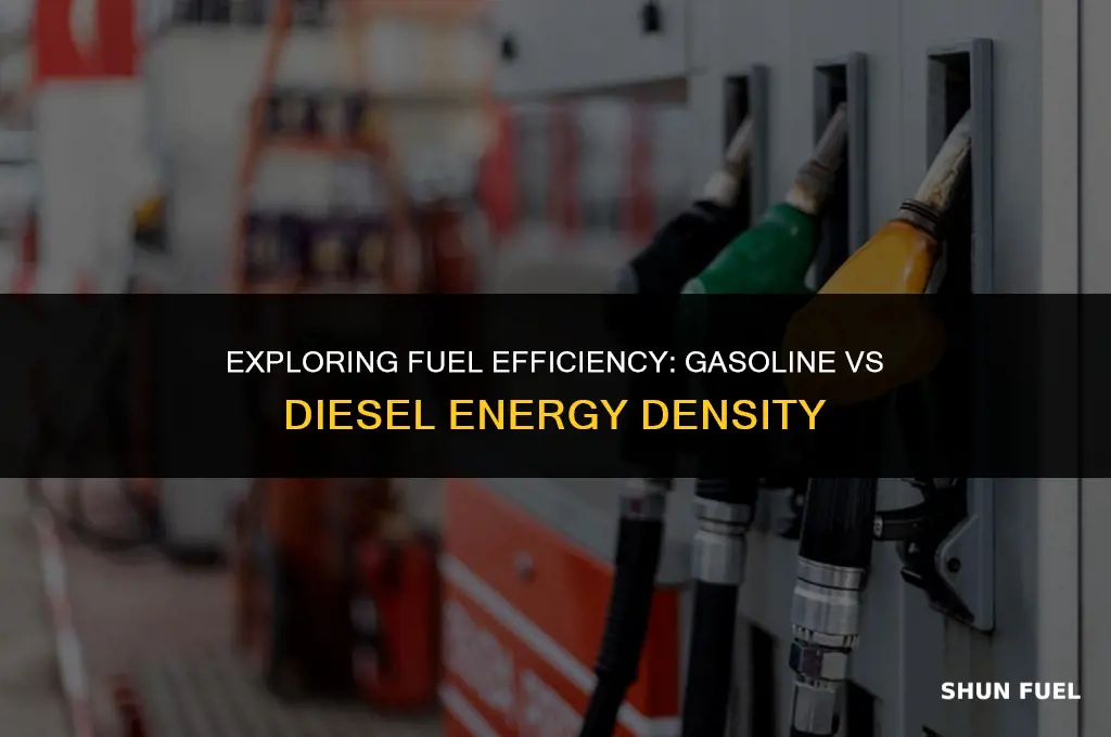 does gasoline or diesel have more energy density
