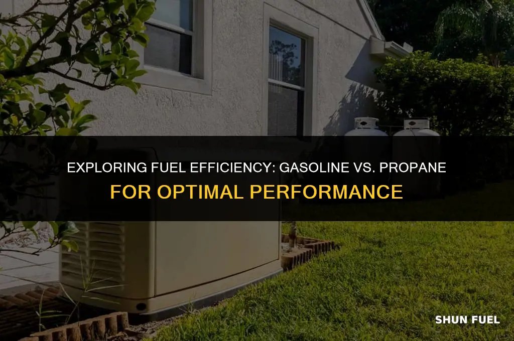 does gasoline or propane more efficient