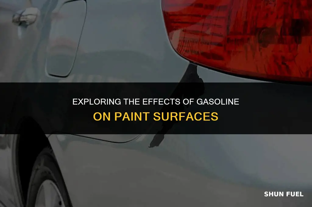 does gasoline peel paint