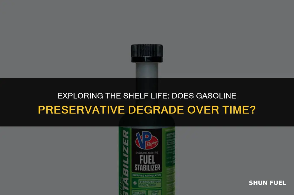 does gasoline preservative degrade