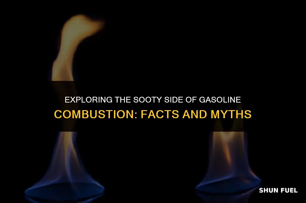 does gasoline produce soot when burned