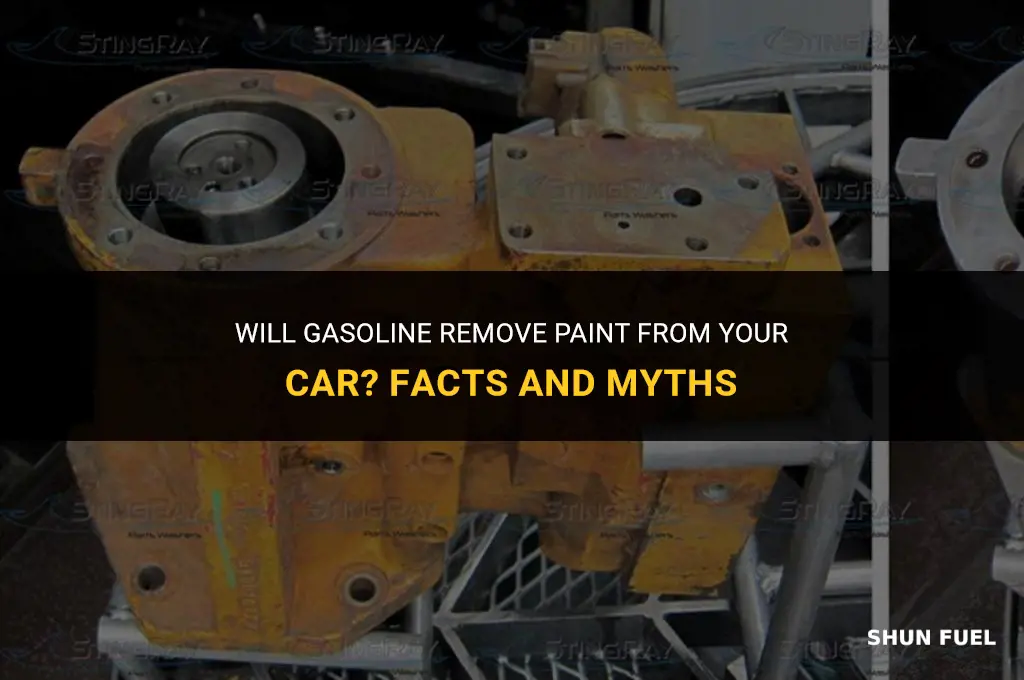 does gasoline remove paint from a car