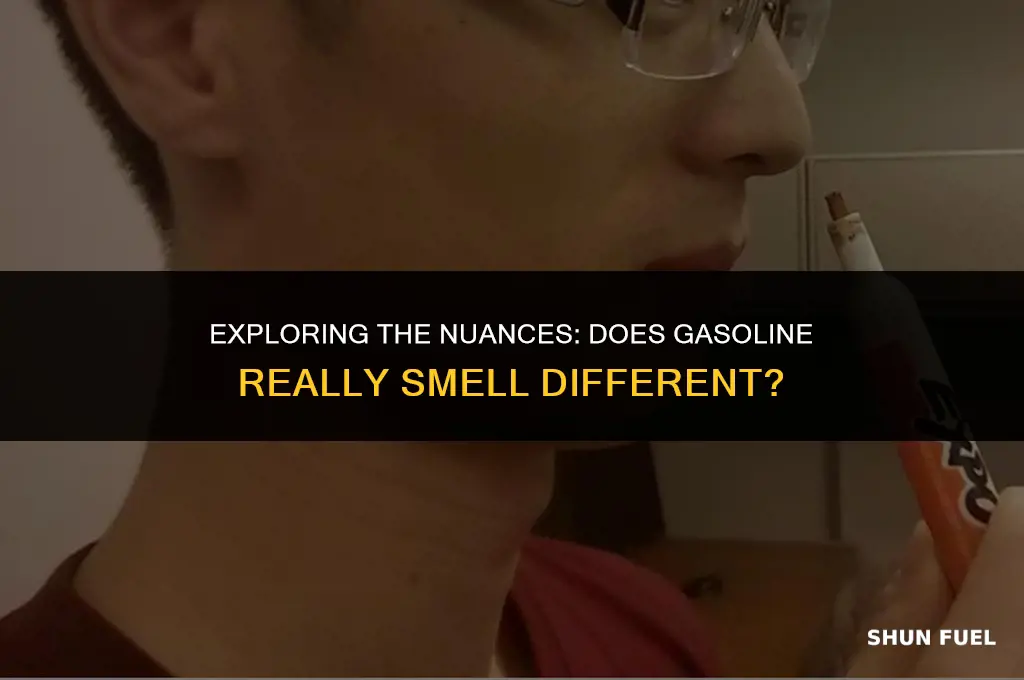 does gasoline smell different