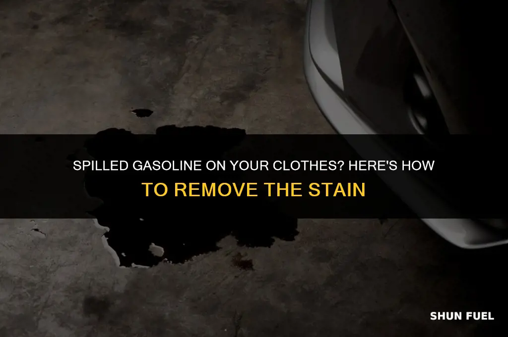 does gasoline stain clothing