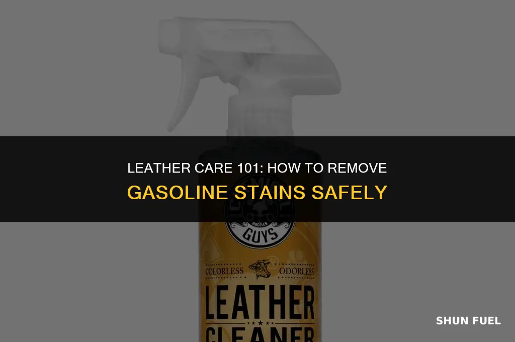 does gasoline stain leather