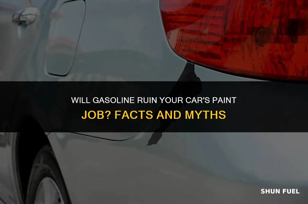 does gasoline strip car paint