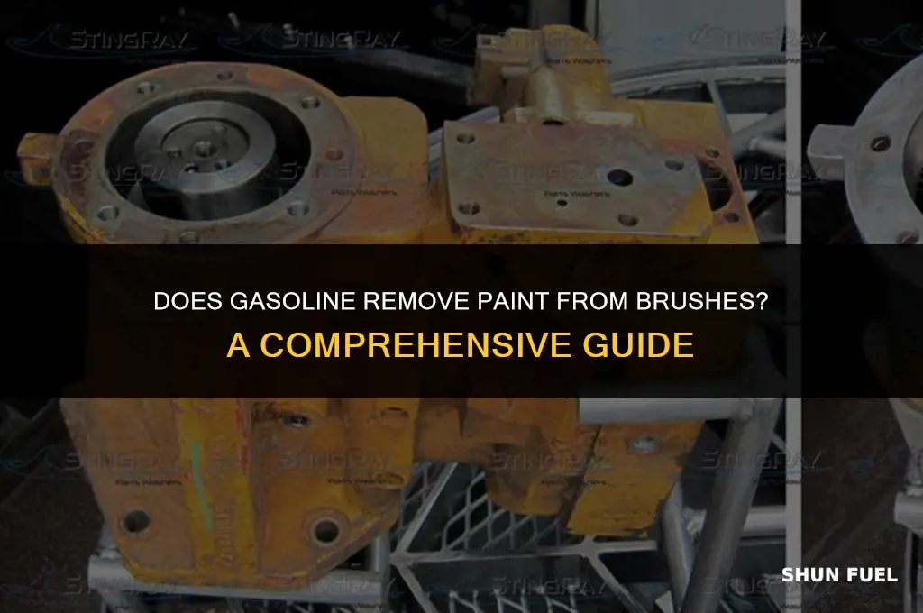 does gasoline take from paint from paint brush