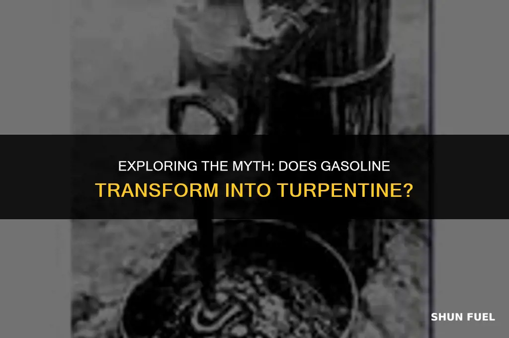 does gasoline turn to turpentine