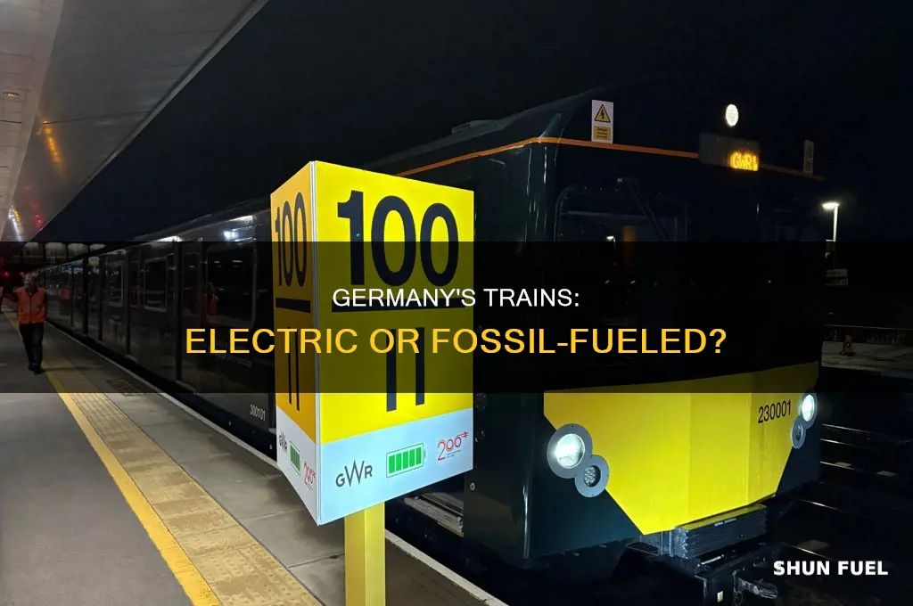 does germany train system use electric from fossil fuels