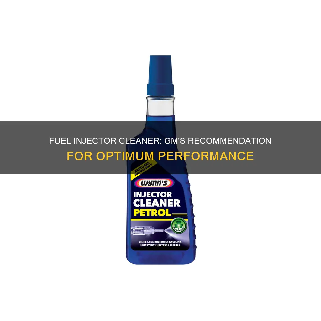 does gm recommended fuel injector cleaner