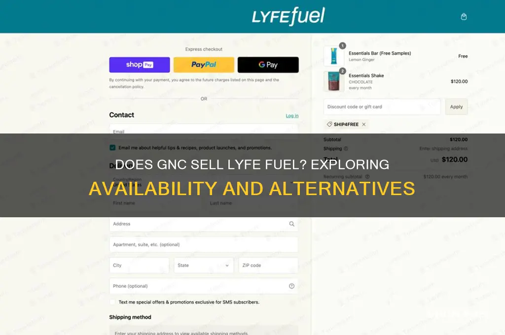 does gnc sell lyfe fuel