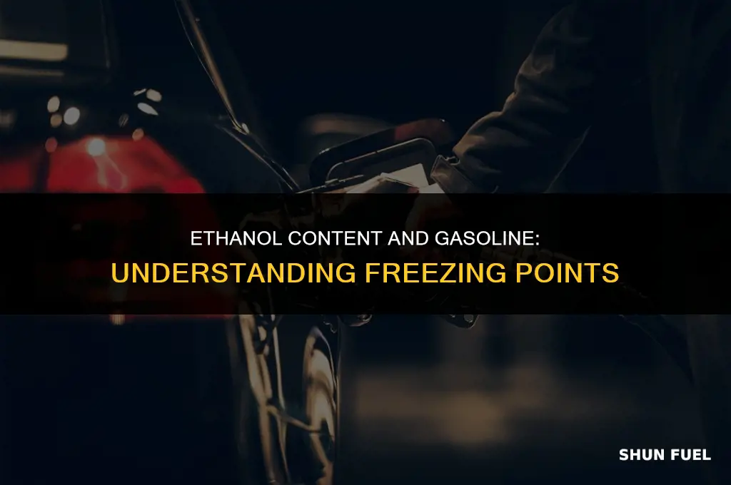 does higher ethanol in gasoline freeze easier
