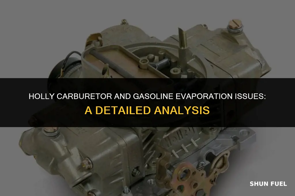 does holly carb have problems with gasoline evaporation