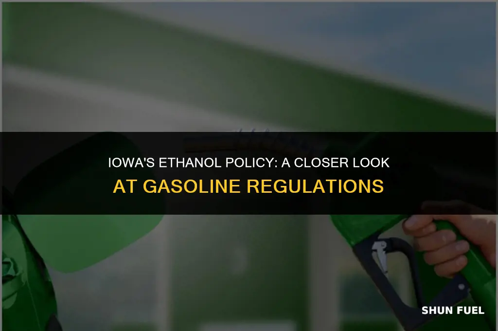 does iowa allow ethanol in their gasoline