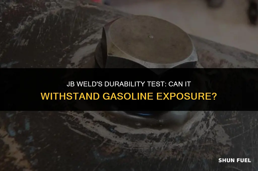does jb weld hold up to gasoline