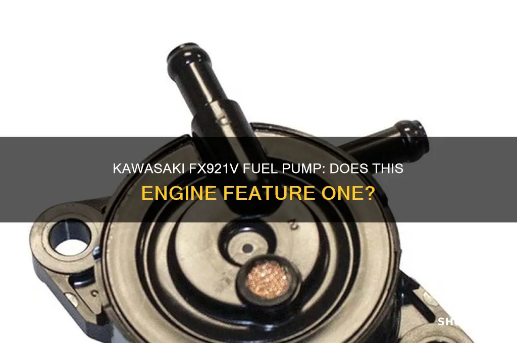 does kawasaki fx921v have a fuel pump