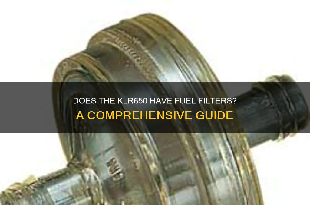 does klr650 have fuel filters