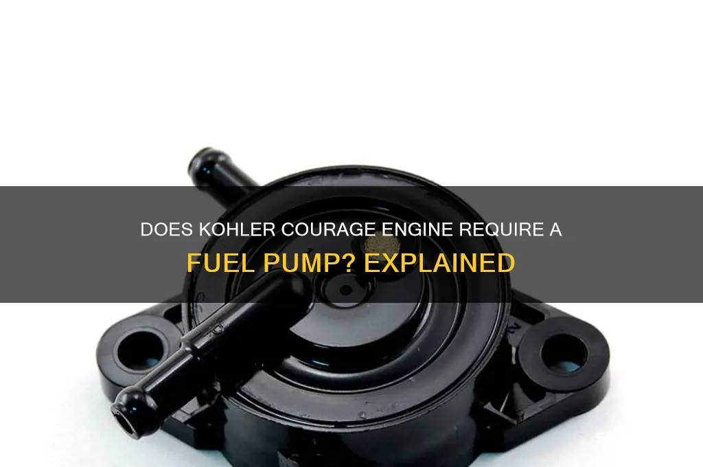 does kohler courage have a fuel pump