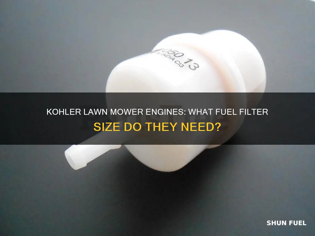 does kohler lawn mower engine use 40 micron fuel filter