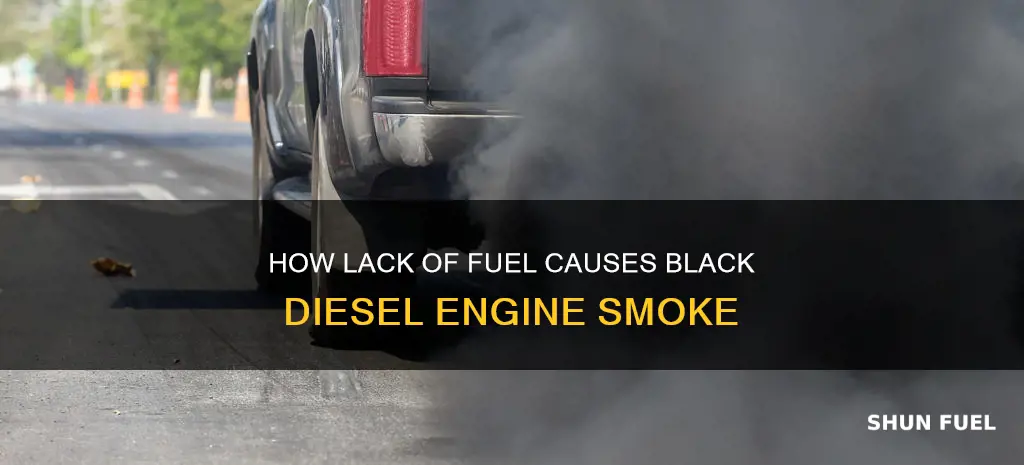 does lack of fuel cause black smoke on diesel engine