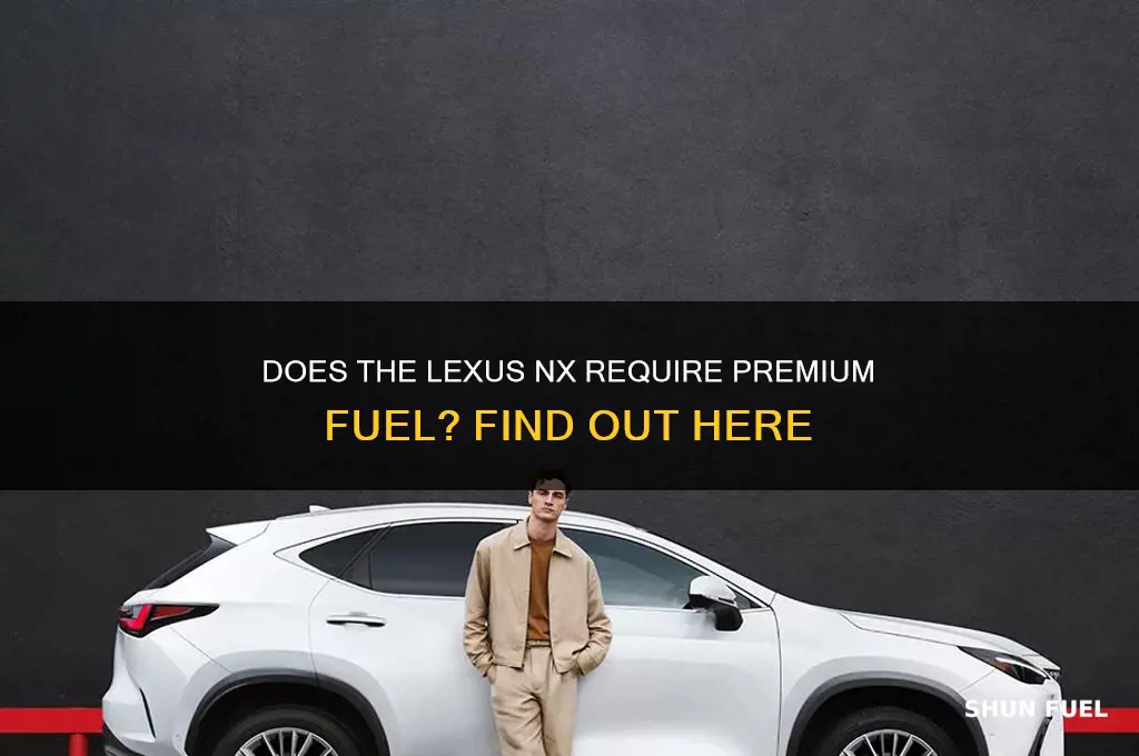 does lexus nx use premium fuel