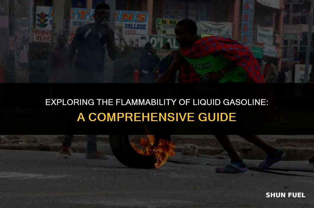does liquid gasoline burn