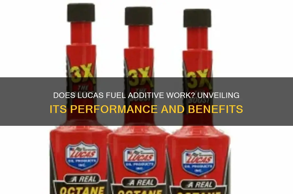 does lucas fuel additive work