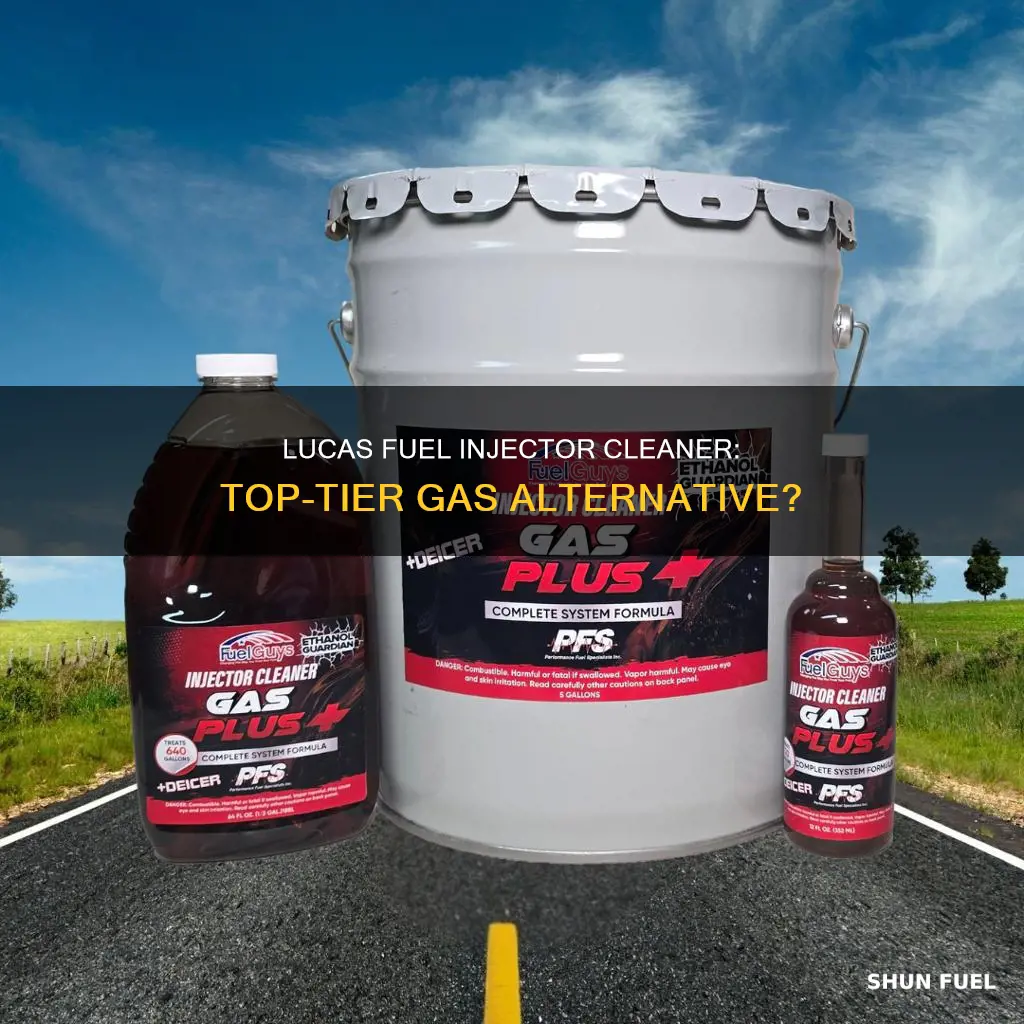 does lucas fuel injector cleaner comparable to top tier gas