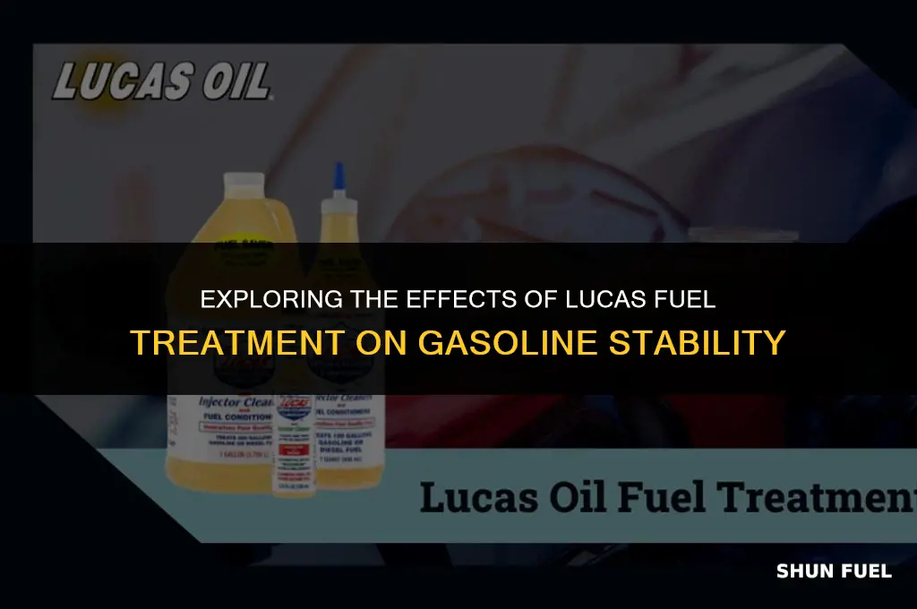 does lucas fuel treatment stabilize gasoline