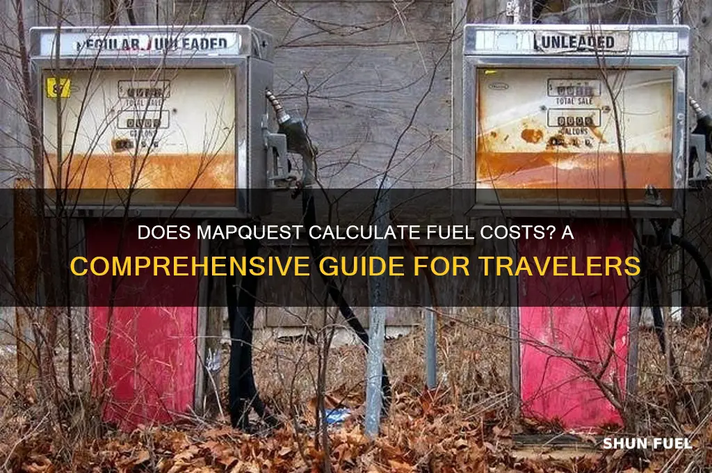 does mapquest calculate fuel cost