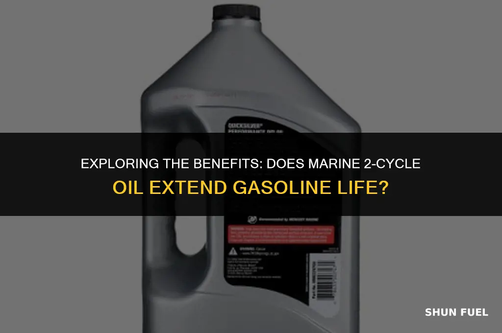 does marine 2 cycle oil make gasoline last longer