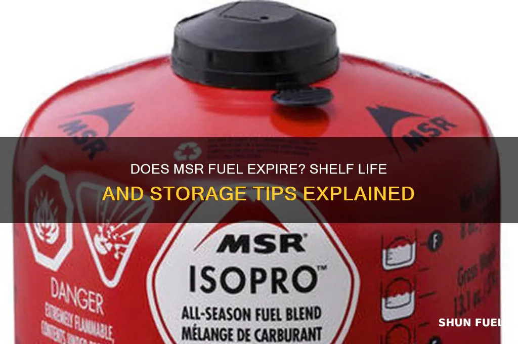 does msr fuel go bad