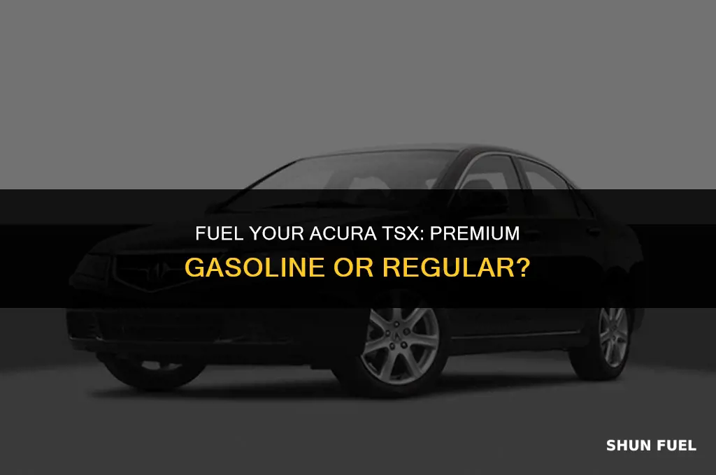 does my 2005 acura tsx require premium gasoline