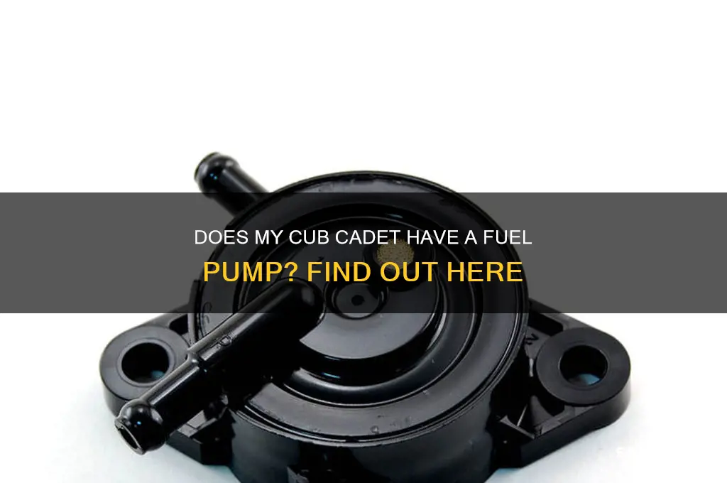 does my cub cadet have a fuel pump