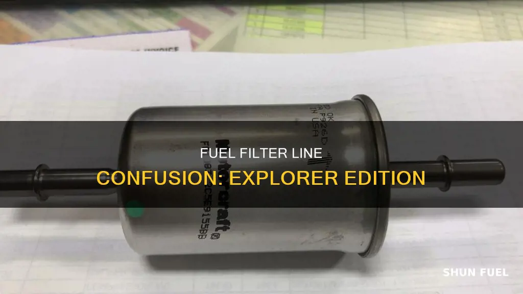 does my explorer fuel filter have two or three lines