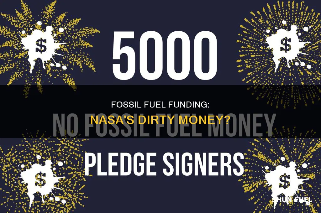 does nasa receive donations from fossil fuel companies