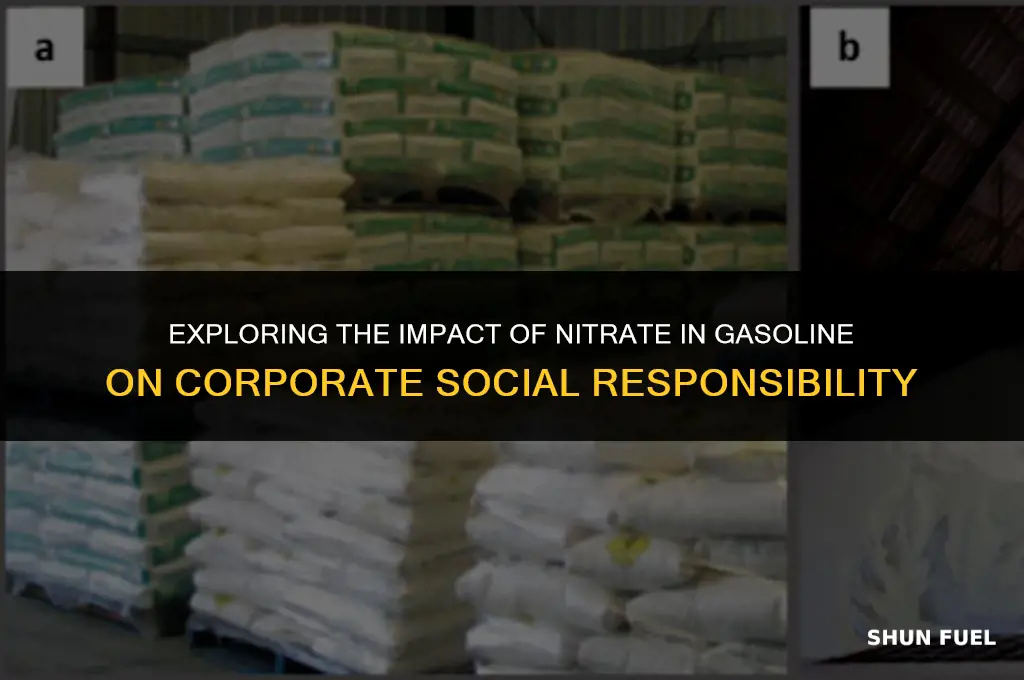 does nitrate in gasoline good for csr