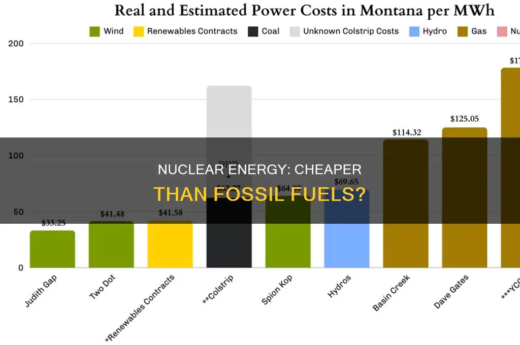 does nuclear energy cost less than fossil fuels