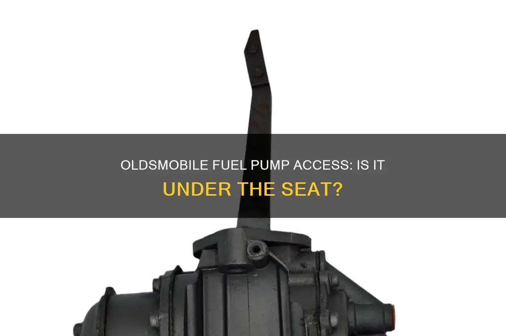 does oldsmobile allow access to fuel pump under the seat