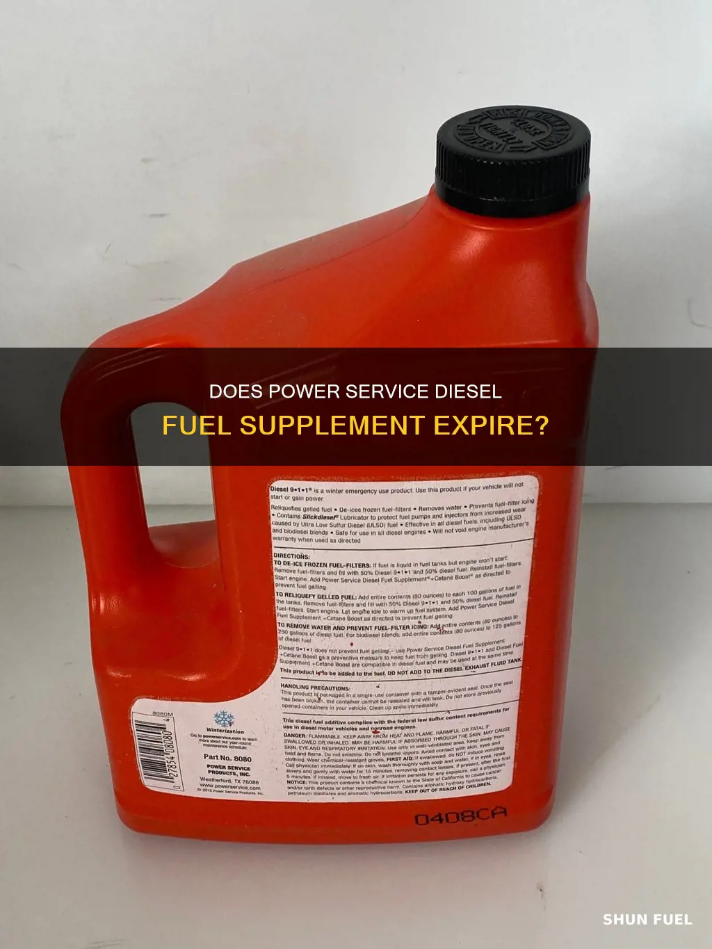 does power service diesel fuel supplement go bad