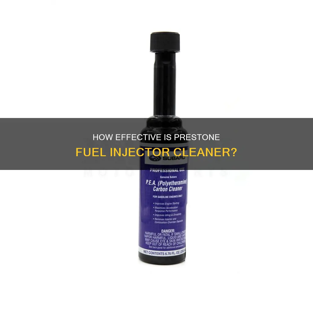 does prestone fuel injector cleaner work