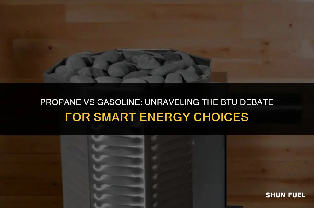 does propane or gasoline have more btus